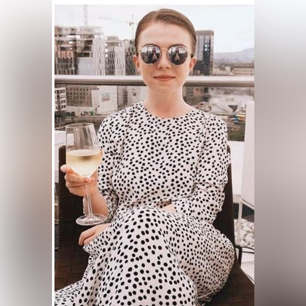 ZARA Black White Polka Dot Print
DRESS Midi bloggers favourite  Patterned viral - Picture 7 of 12